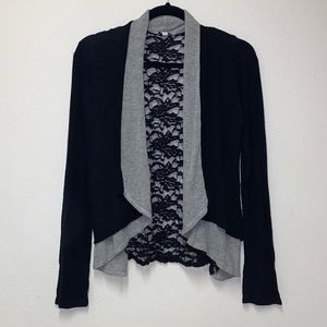 Lace Back Wrap Top Shrug